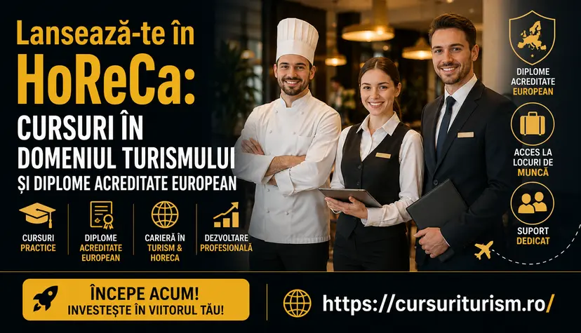 Lansează-te în HoReCa: Cursuri în Domeniul Turismului și Diplome Acreditate European